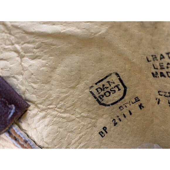 Dan Post Mens Milwaukee Leather Cowboy Boots Size 7.5 EW Mexico G10647 - Picture 3 of 13